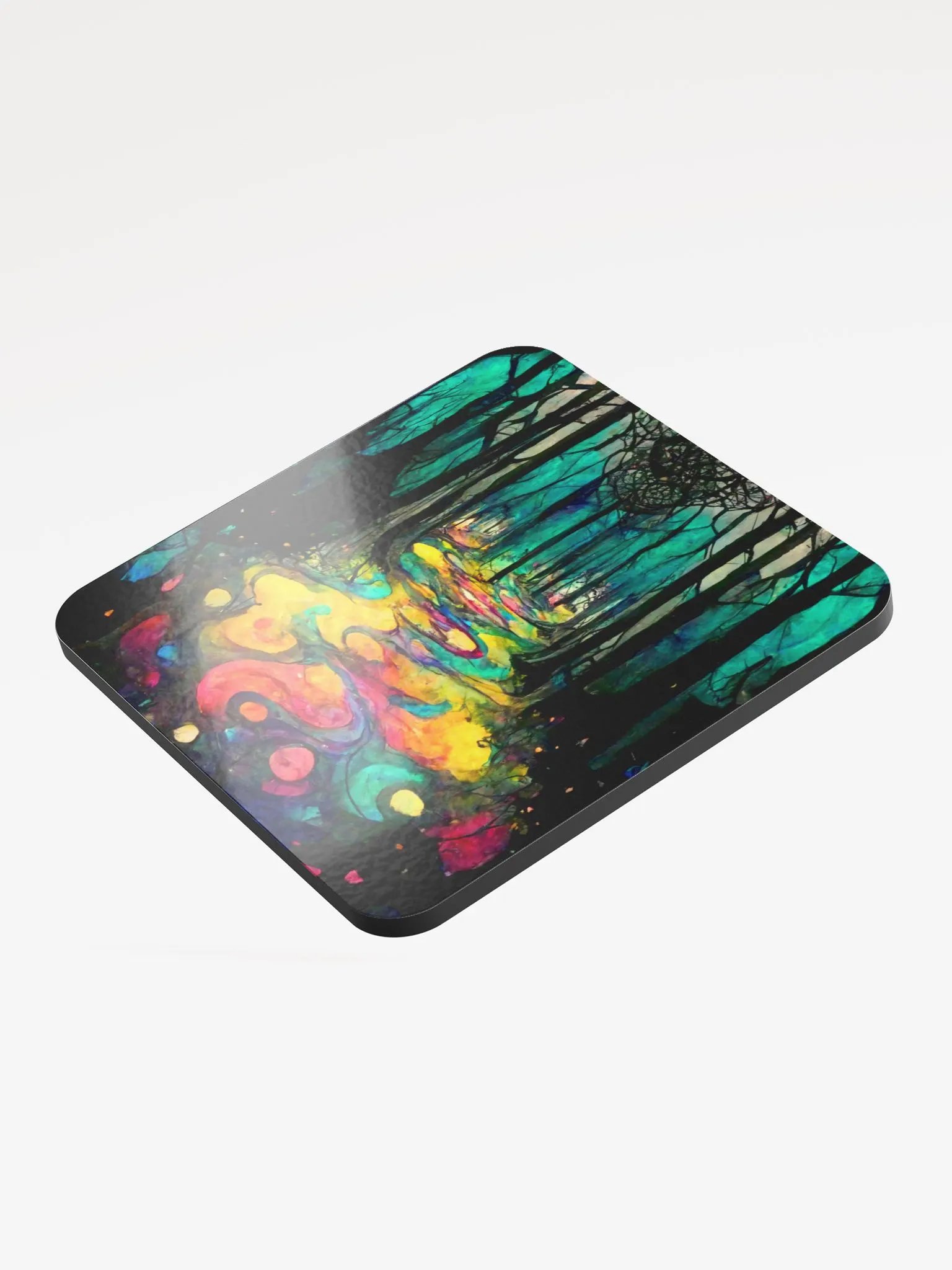 Enchanted Forest Glossed Cork Coaster product image (3)