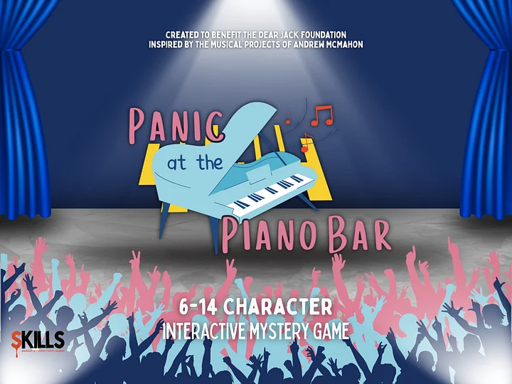 Panic at the Piano Bar - A 6-14 Character Interactive Mystery Game Benefitting the Dear Jack Foundation product image (1)