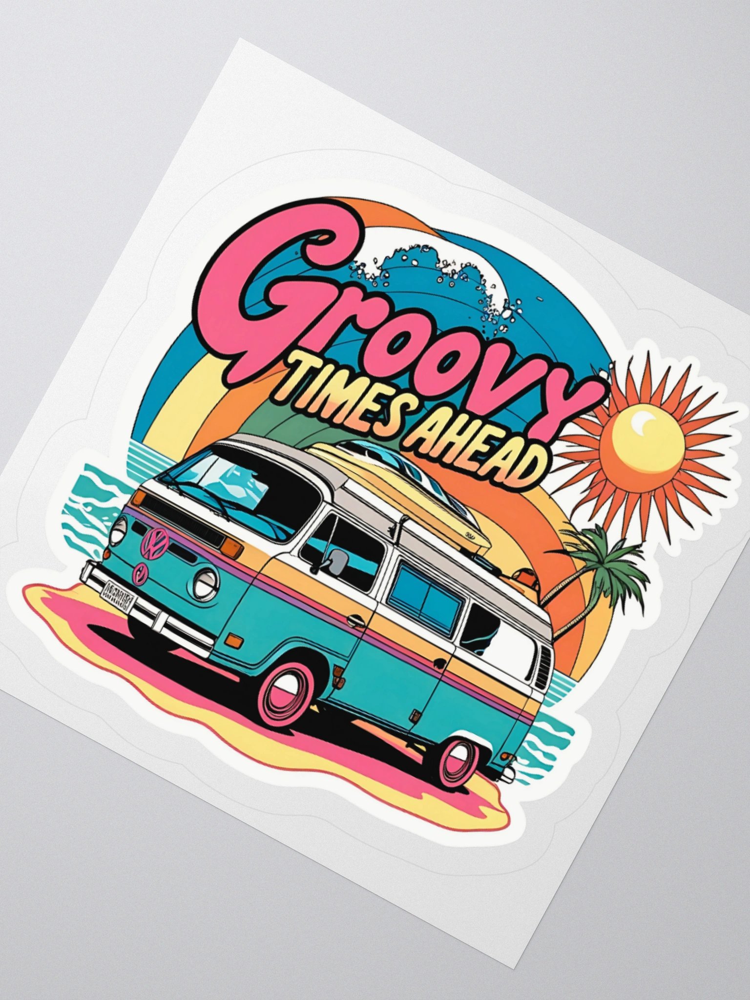 Groovy Times Ahead Van Sticker product image (5)