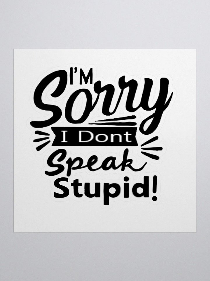 sorry dont speak stupid sticker product image (1)