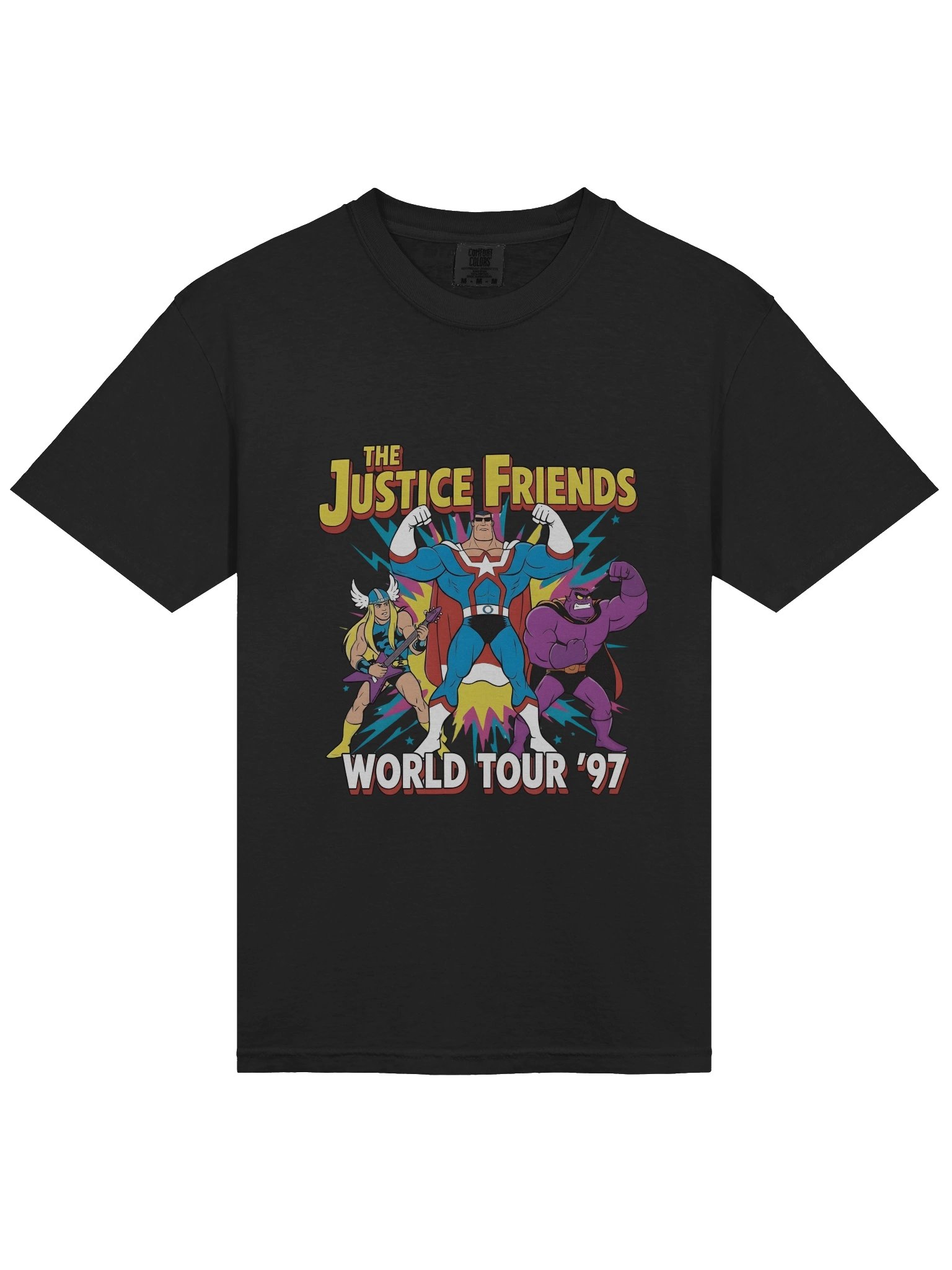 The Justice Friends World Tour '97 T-Shirt | Retro 90s Cartoon Parody Concert Tee | Dexter's Lab Fan Apparel product image (4)