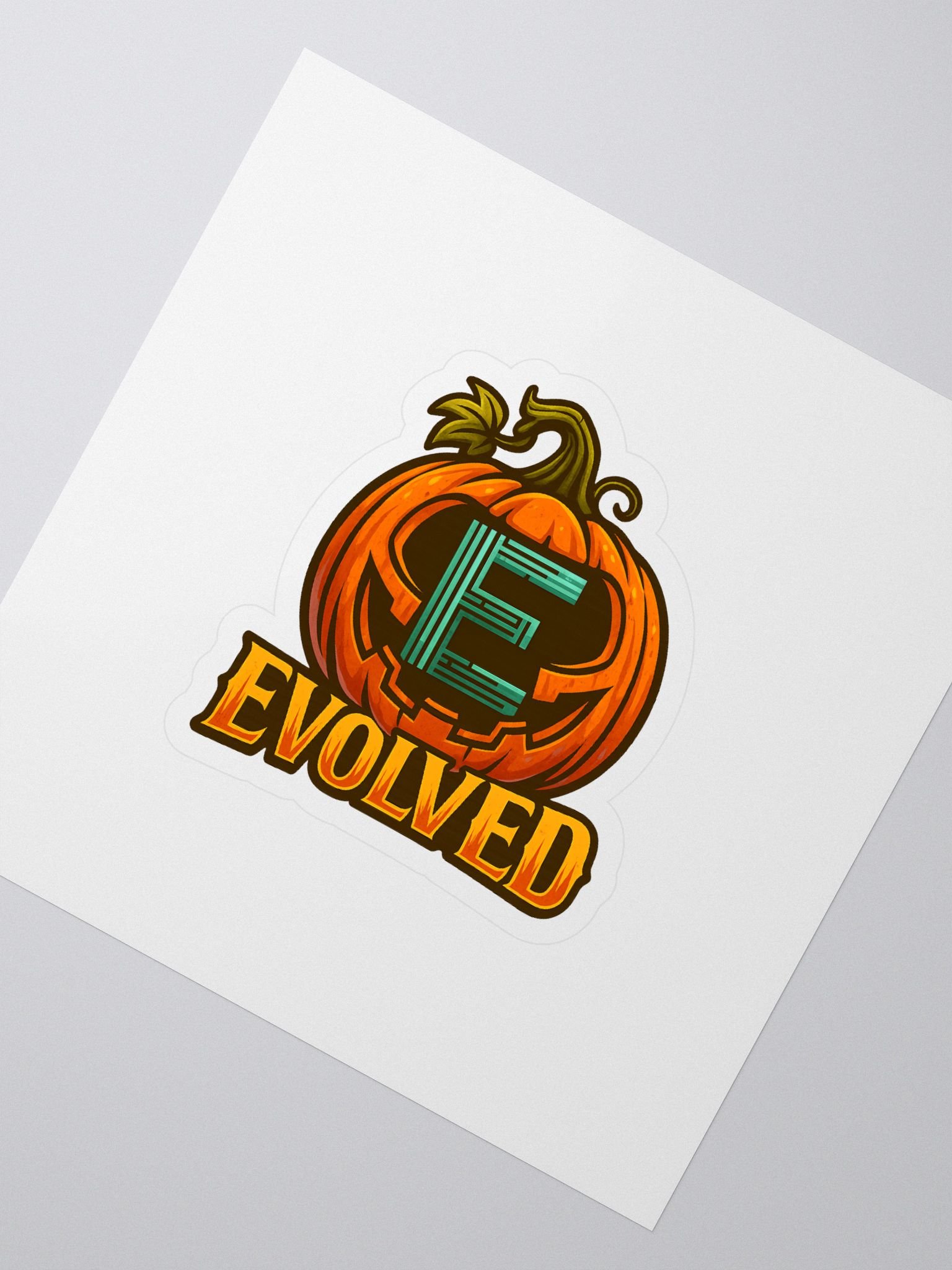 Evolved Pumpkin Kiss Cut Stickers product image (2)