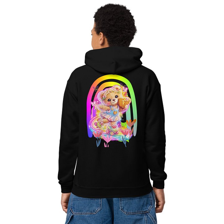 Fayzie’s Roller Skating Adventure Youth Hoodie – Bright & Bold Edition product image (2)