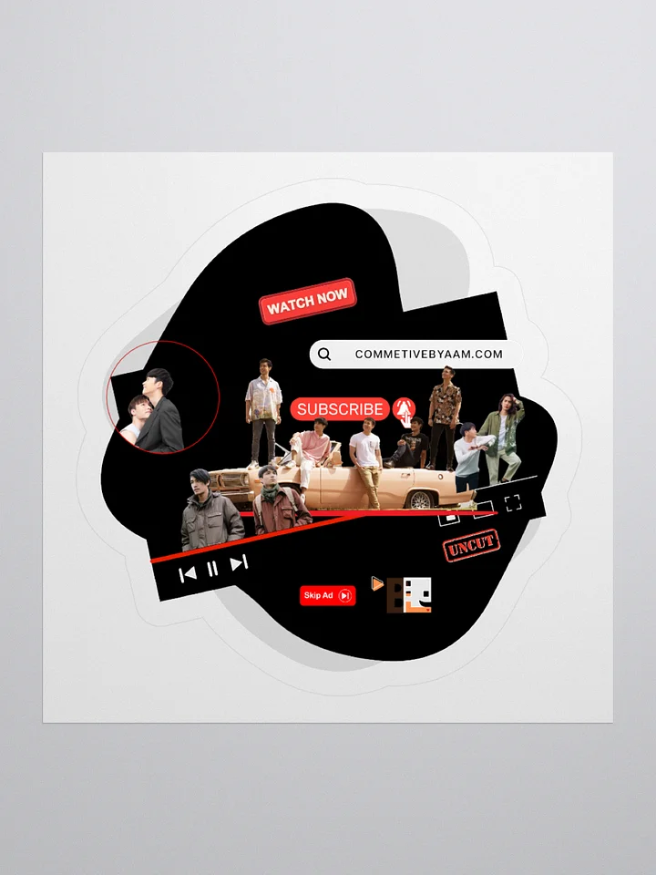 “Watch Now, Feel Everything” Sticker – Commetive Universe Edition product image (1)