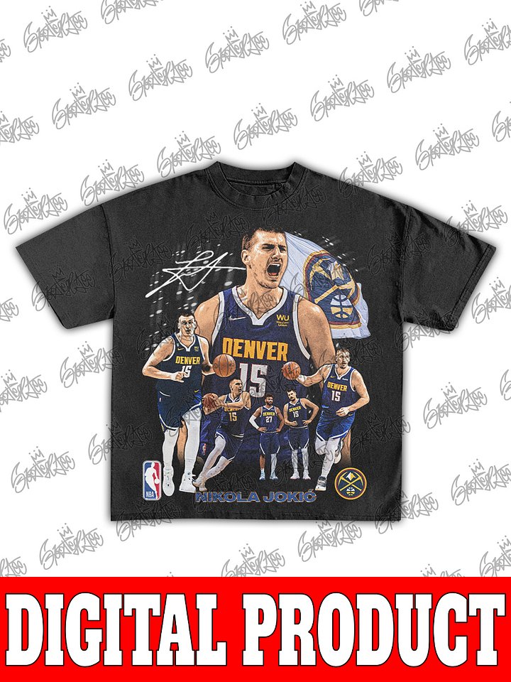 Nikola Jokic Denver Nuggets Vintage 90s Bootleg Graphic Design product image (1)