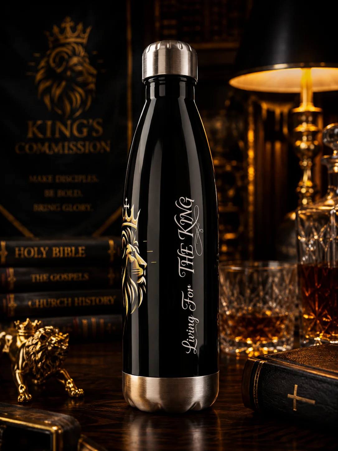 2026 Living For The King Stainless Steel Water Bottle - Limited Edition product image (1)