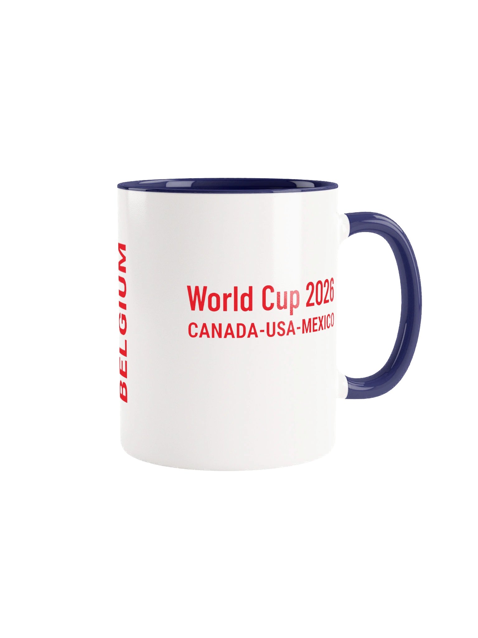 Belgium 2026 World Cup Flag Mug - Belgium Soccer Fan Coffee Cup - Premium Two-Tone Ceramic Mug product image (1)