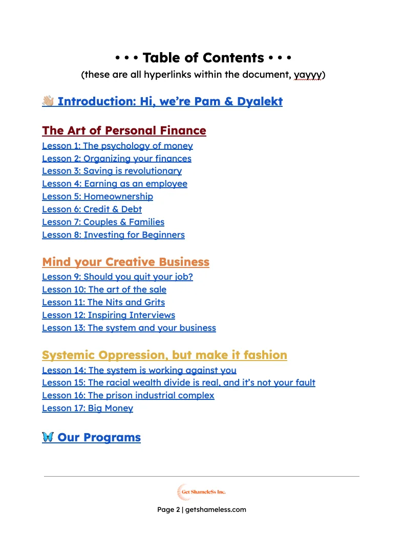 FREE FOR EVERYONE - Shameless Money School product image (2)