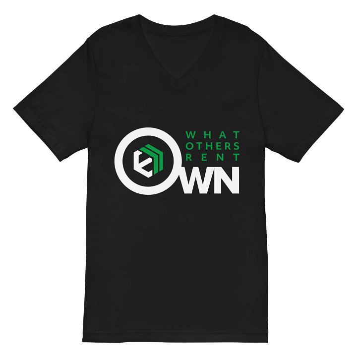 E-Estate “Own What Others Rent” V-Neck Tee (Unisex) product image (2)