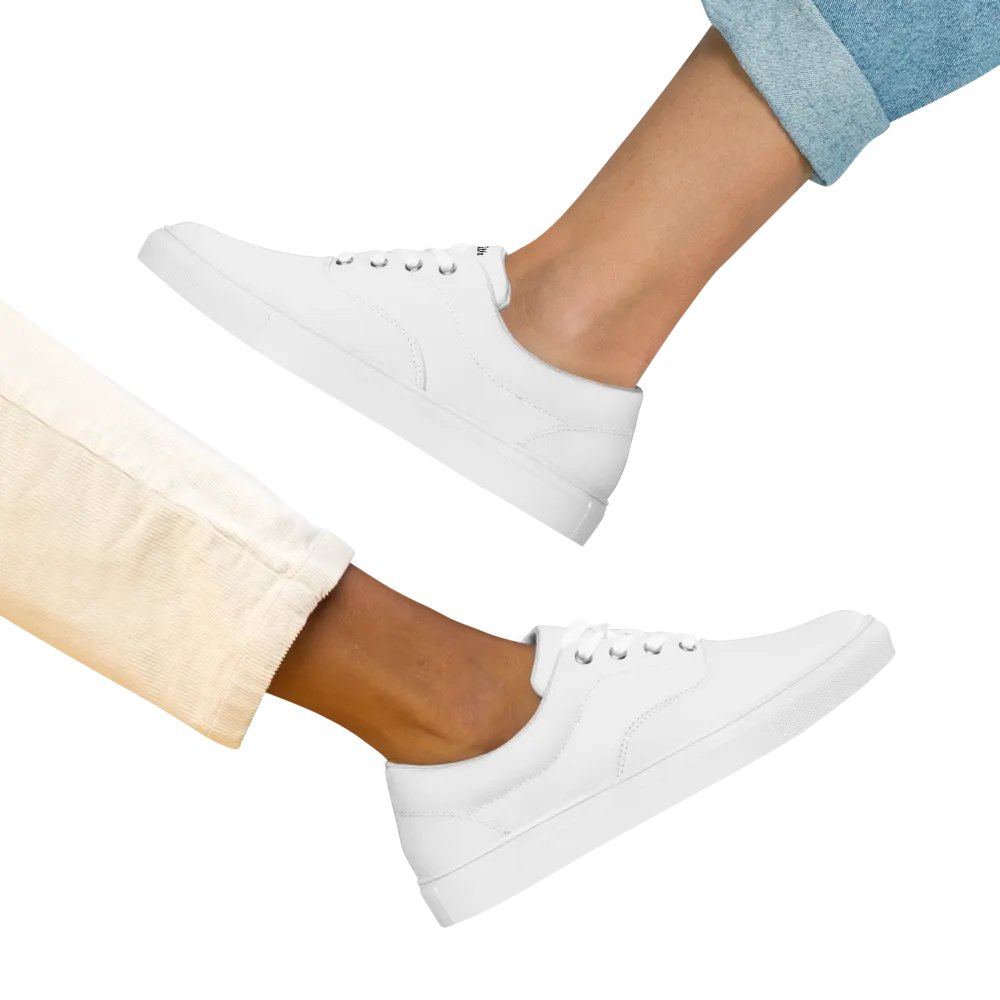Zenith Women’s White Canvas Sneakers: Comfortable and Stylish Athletic Shoes for Everyday Wear product image (3)