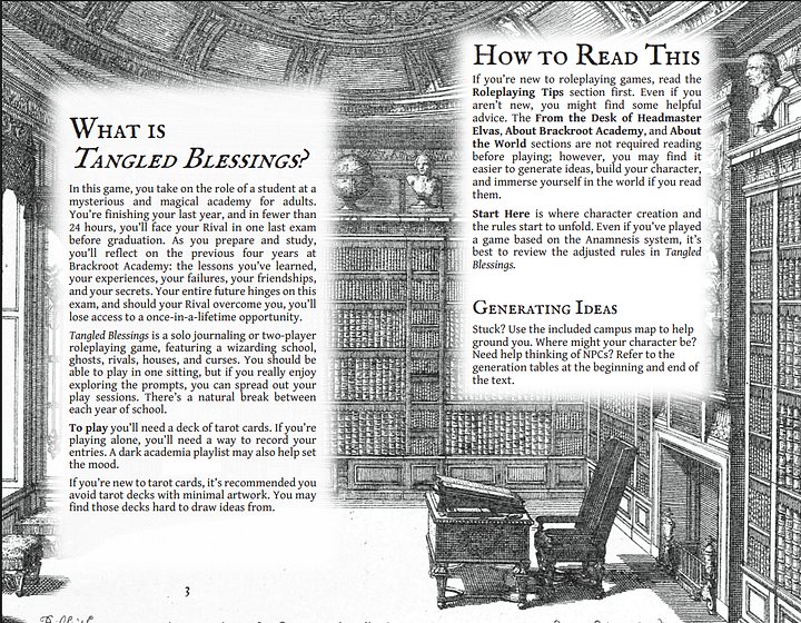 (Digital) Tangled Blessings: A 1-2 Player Magical School Horror Tabletop RPG product image (2)