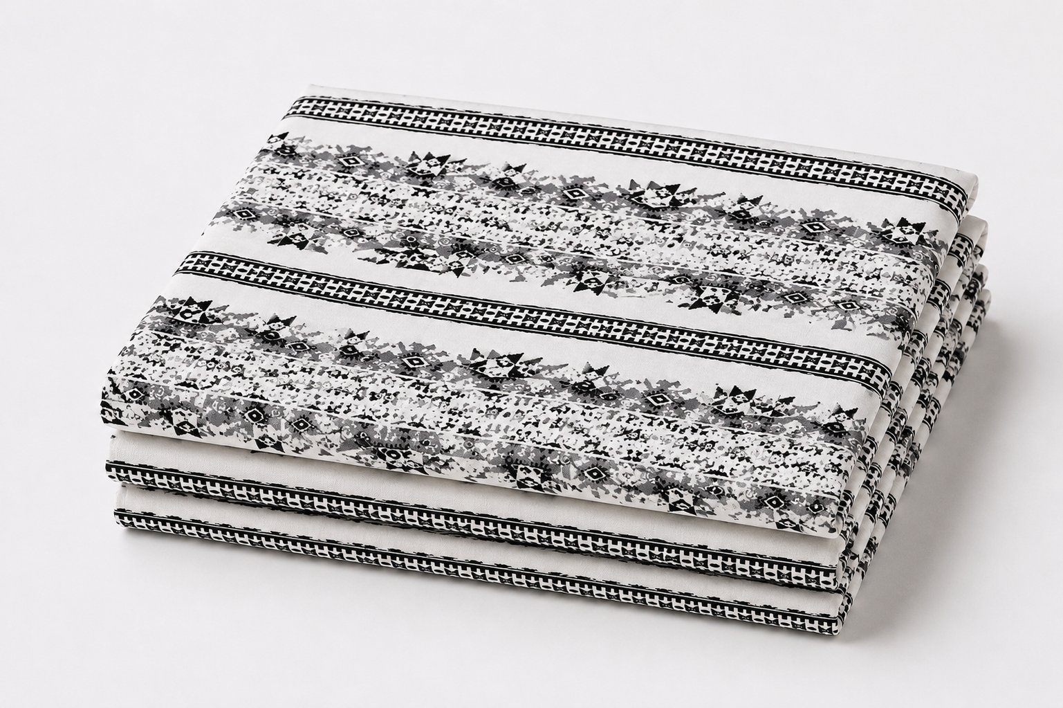 Geometric Black, Grey, White Jersey Fabric product image (1)