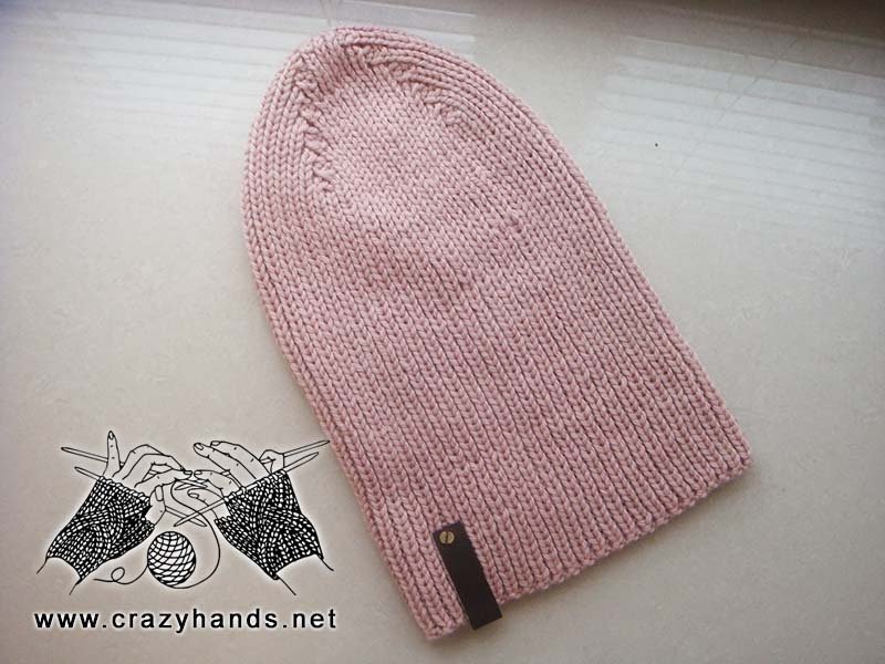 Queen Ribbed Winter Knit Hat Pattern product image (8)