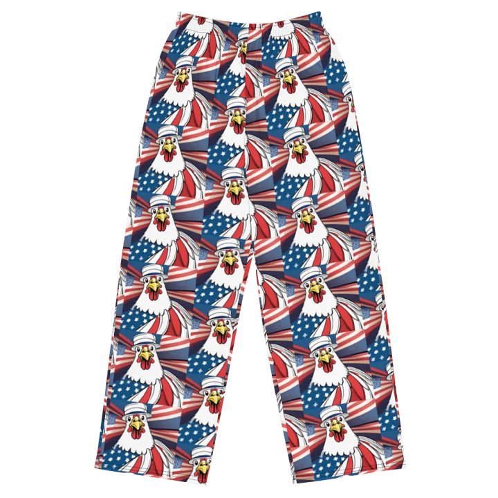 Patriotic Eagle All-Over Print Wide-Leg Pants product image (1)