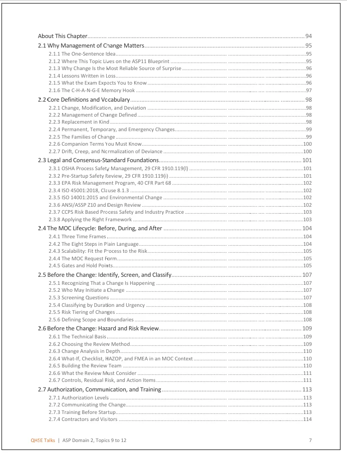 ASP 11 Domain 2 Topics 9–12: Complete Study Guide | Incident Investigations, Management of Change, Safety Performance Indicators & Emerging Technologies product image (5)