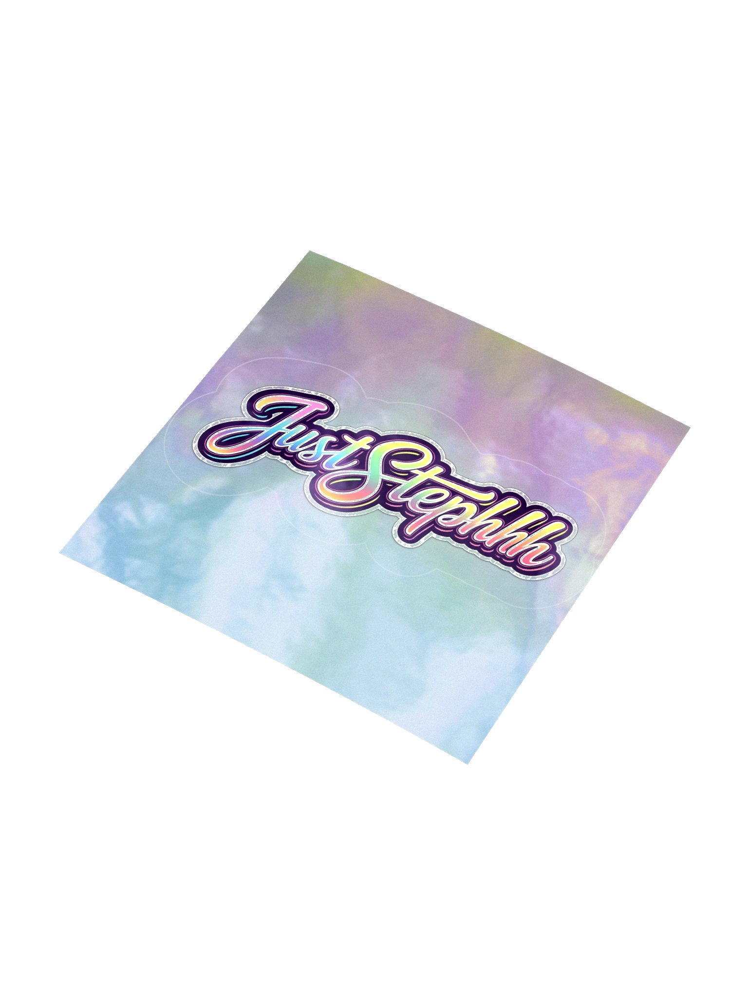 JustStephhh Rainbow Script Holographic Sticker product image (5)