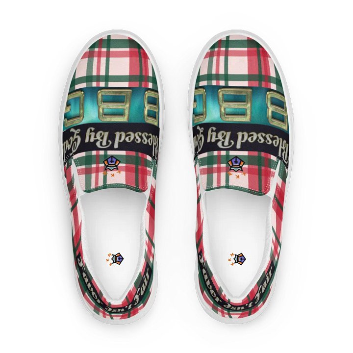 BBG Red and Green Plaid Women's Slip On product image (1)