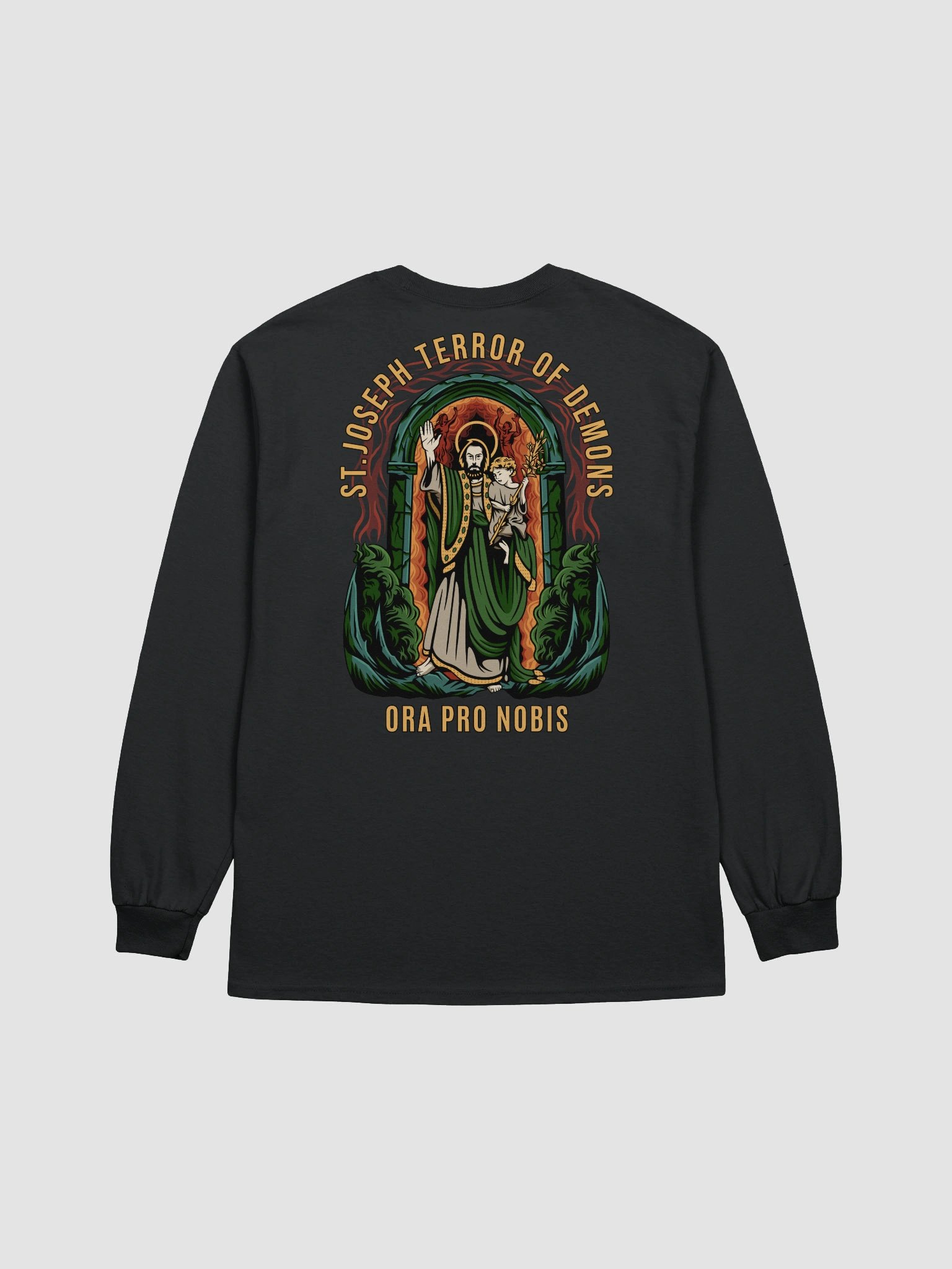 St.Joseph Terror of Demons Long Sleeve T-Shirt product image (3)