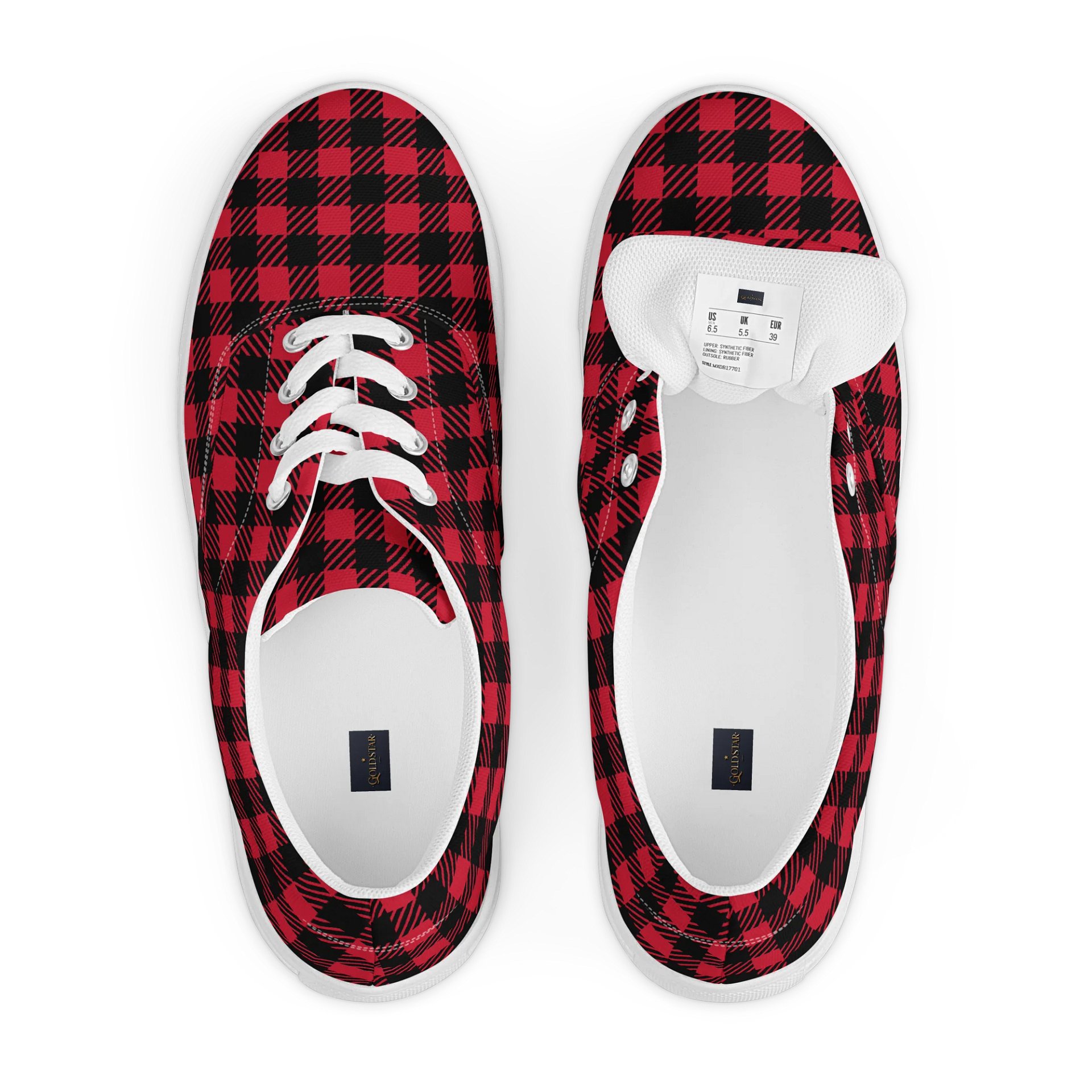 Plaid Fusion Men's Canvas Shoes product image (6)
