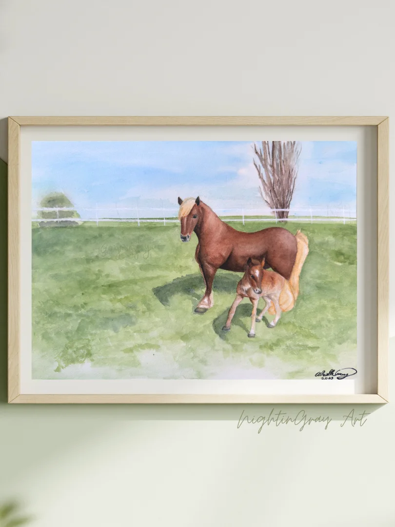 Mother and Foal - Fine Art Print product image (1)