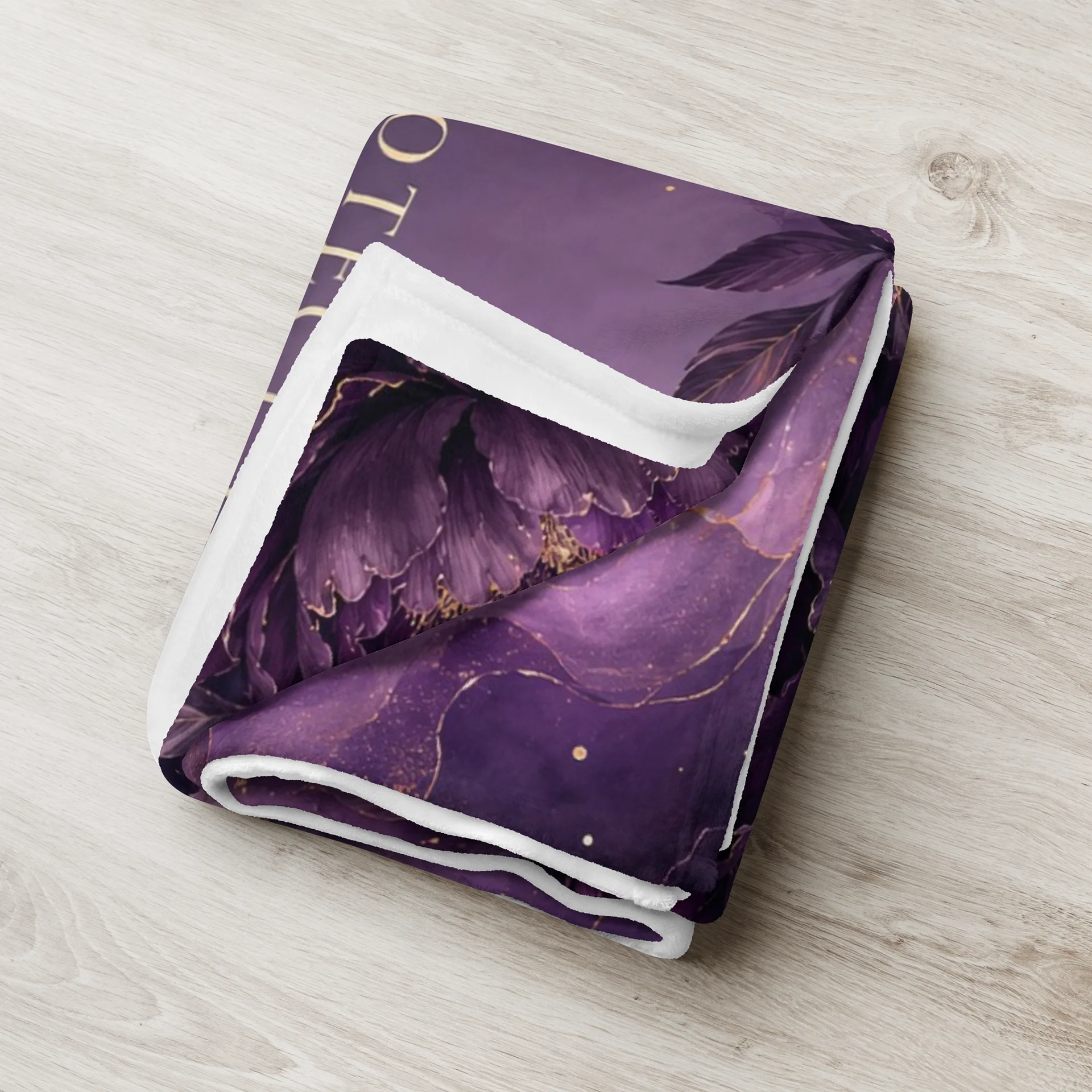 Protect Your Peace Purple Floral Throw Blanket product image (16)