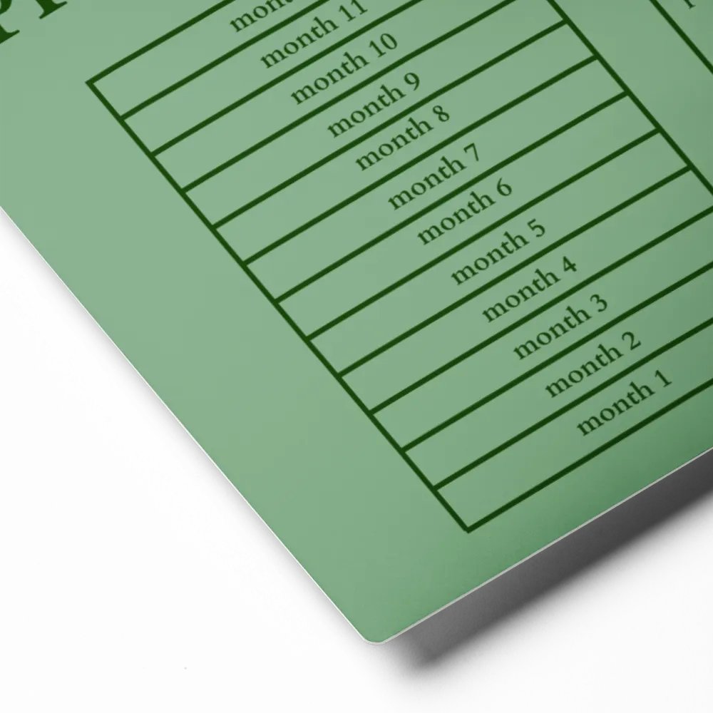 HIGHFALUTIN ANNUAL RENT TRACKER (forest design 1) product image (2)