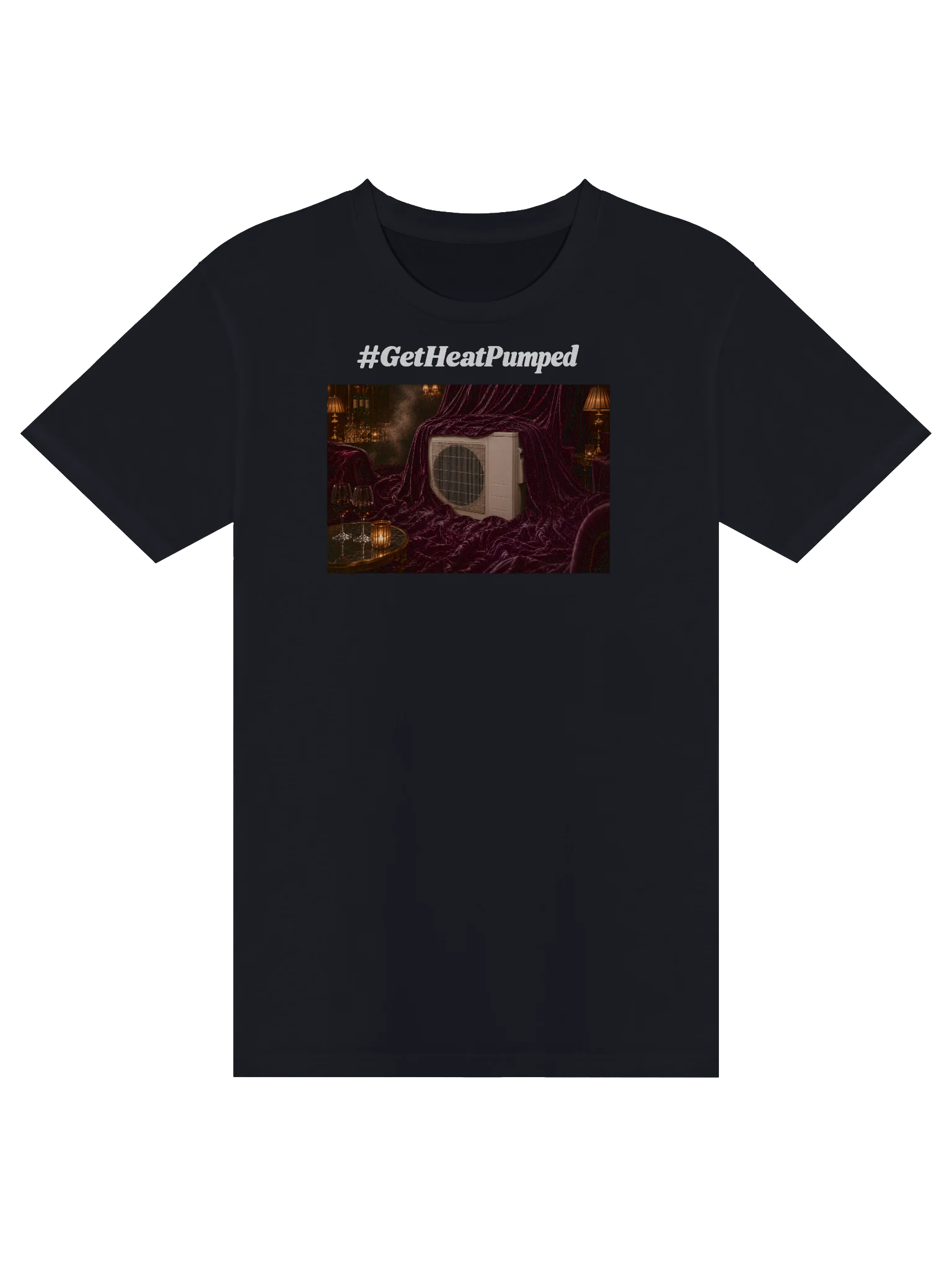 #GetHeatPumped Pumped in the Boudoir, heat pump merch from GetHeatPumped