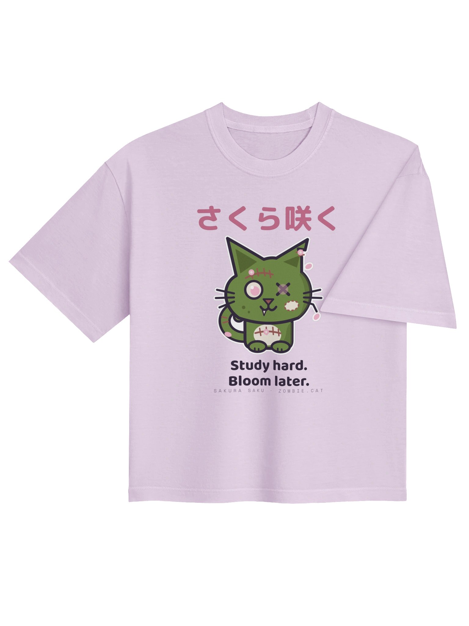 Sakura Bloom Zombie Cat Women's Boxy T-Shirt product image (10)