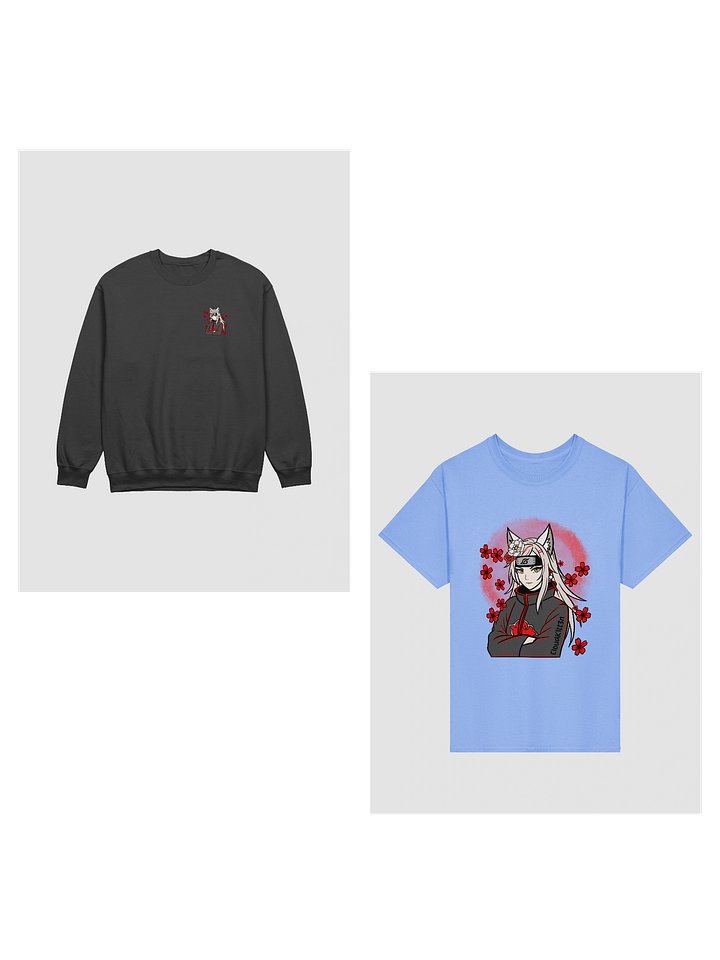 Red Akatsuki Bundle - crewneck + tee product image (1)