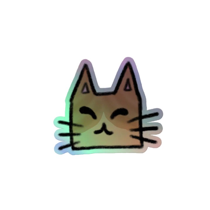 Orange Kitty Holographic Sticker product image (2)