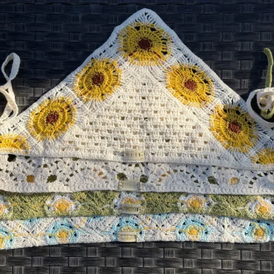 The Garden Wrap — Crochet Lace Bandana product image (1)