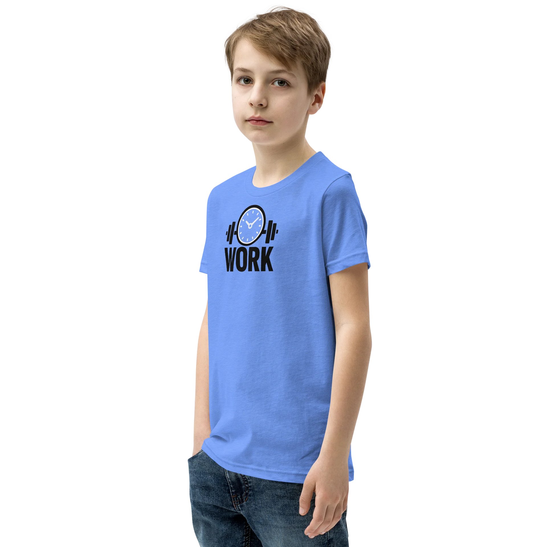 “WORK” Kids T-Shirt by HQ MAR – Bold Children’s Apparel That Sparks Confidence & Conversation product image (17)