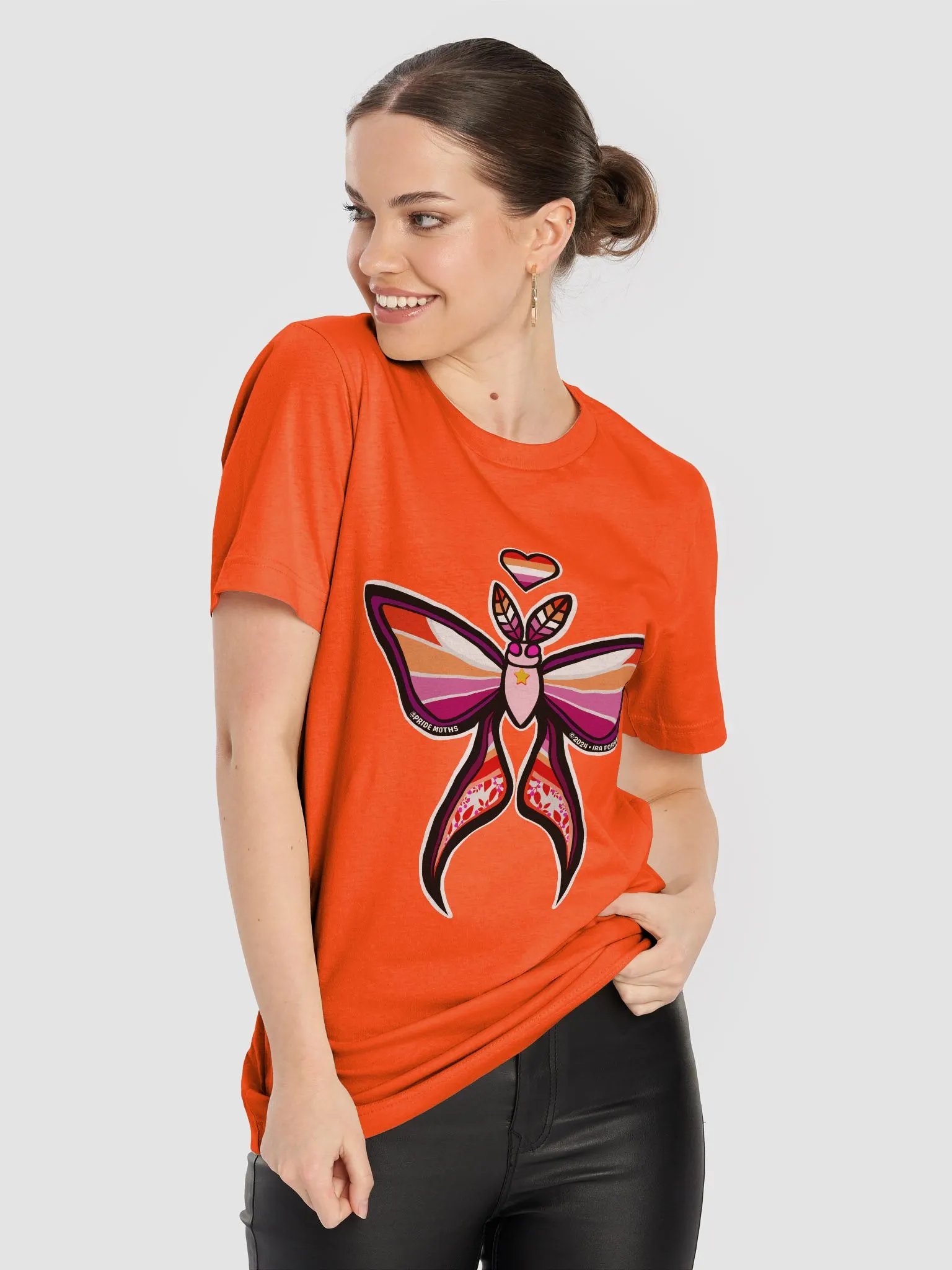 № 2 | LESBIAN PRIDE MOTH | SHORT SLEEVE TEE | T-SHIRT product image (8)
