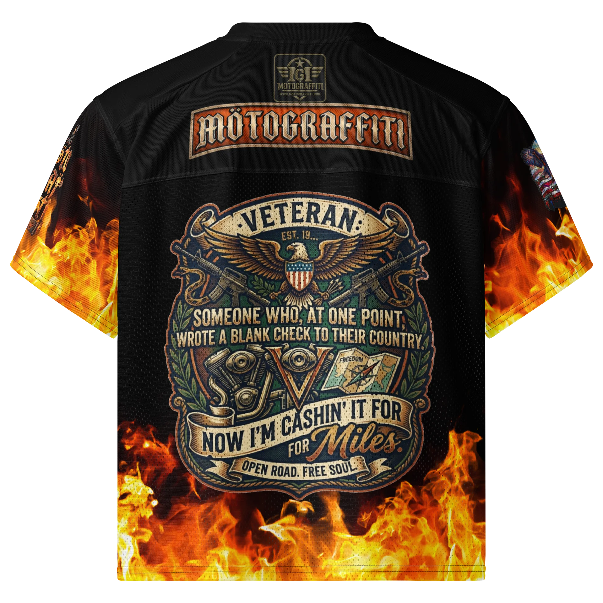MötoGraffitti Veterans Football Jersey product image (2)