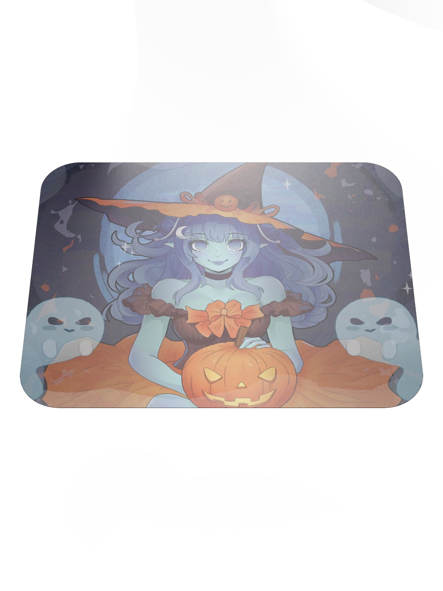Starry Pumpkin Witch Standard Flat Mouse Pad product image (1)