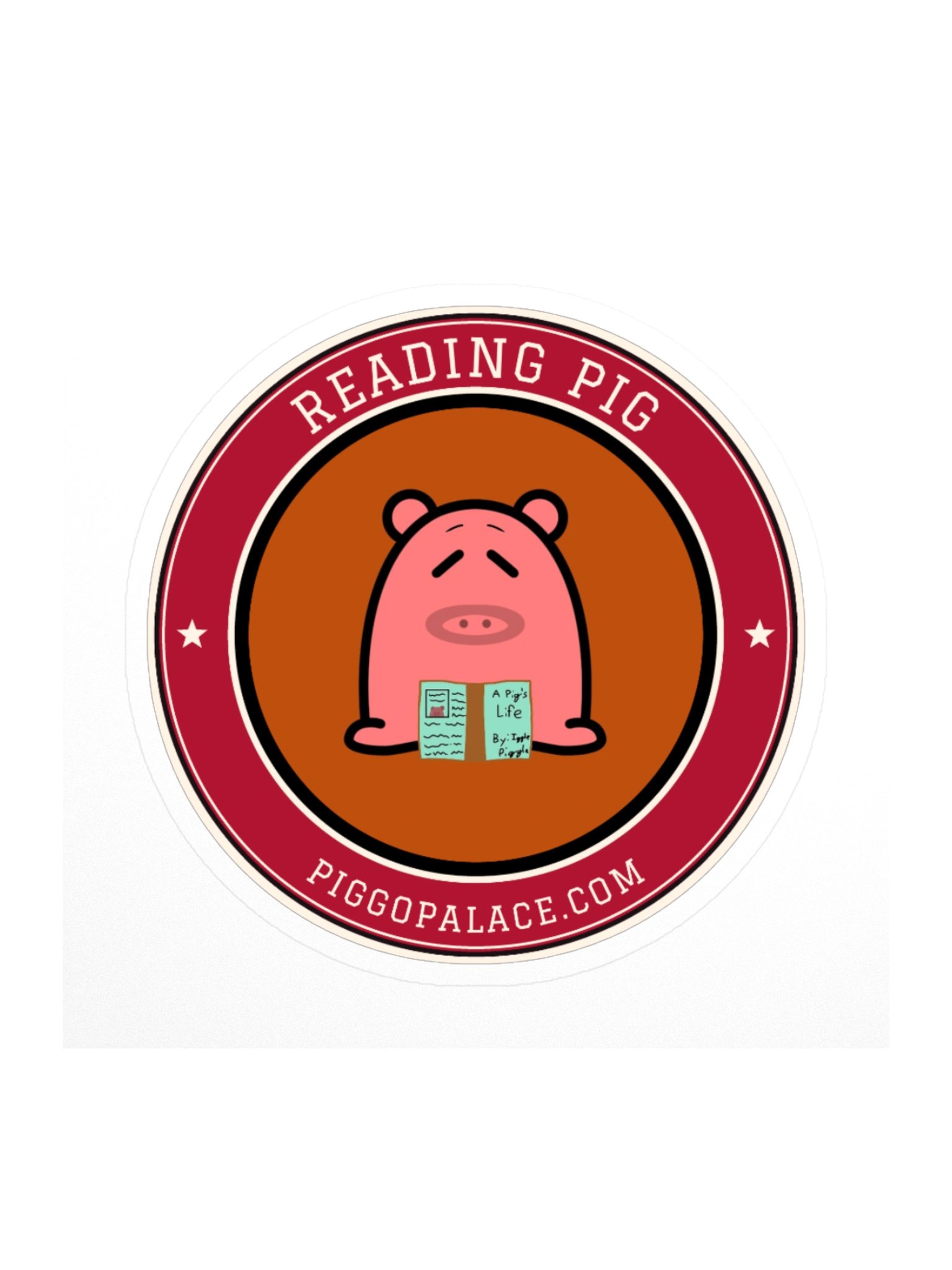 Reading Pig Varsity Sticker product image (1)