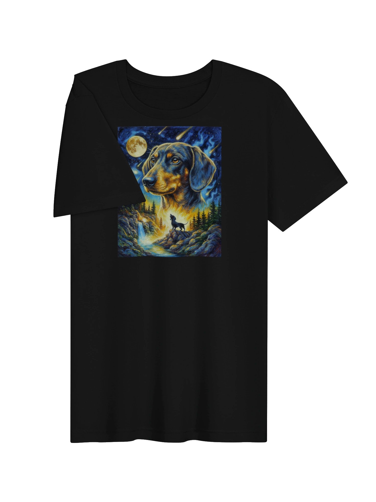 Moon & Stars Dachshund T-Shirt – Celestial Wiener Dog Gift product image (3)