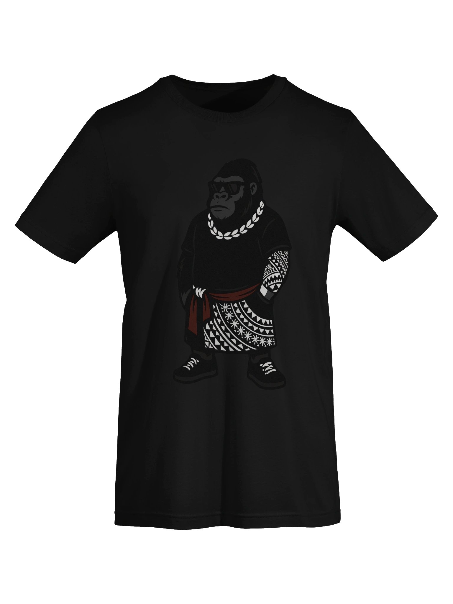 Samoan Gorilla T-Shirt – Urban Tribal Lava Lava Streetwear Design | Polynesian Island Culture Tee by ASP Apparel product image (5)