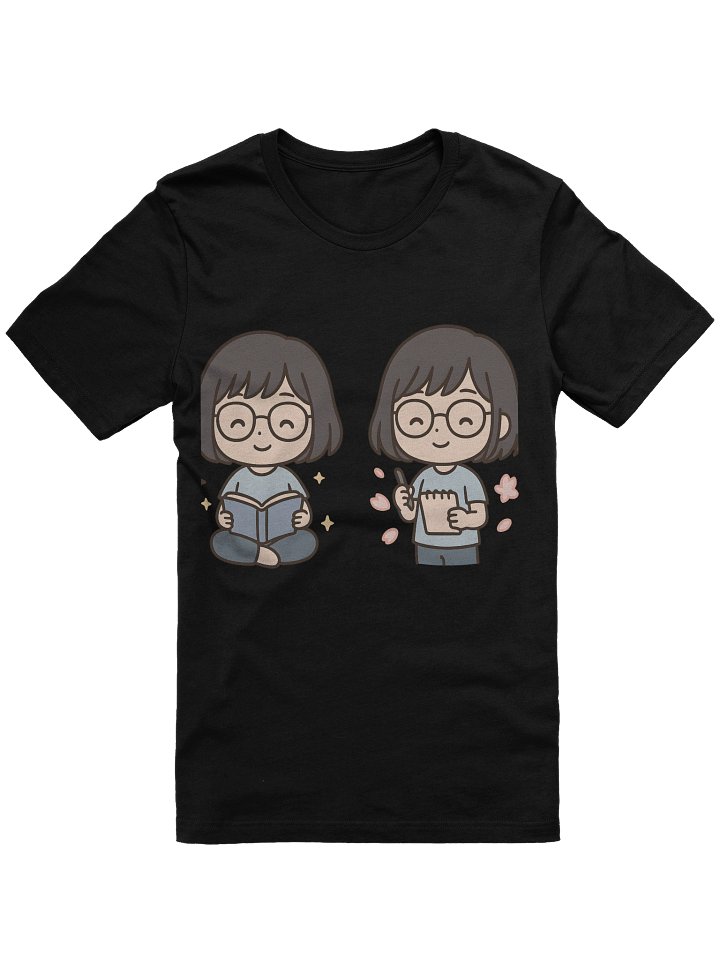 📚✨ Creative Chibi Me – Reading & Writing T-Shirt product image (4)