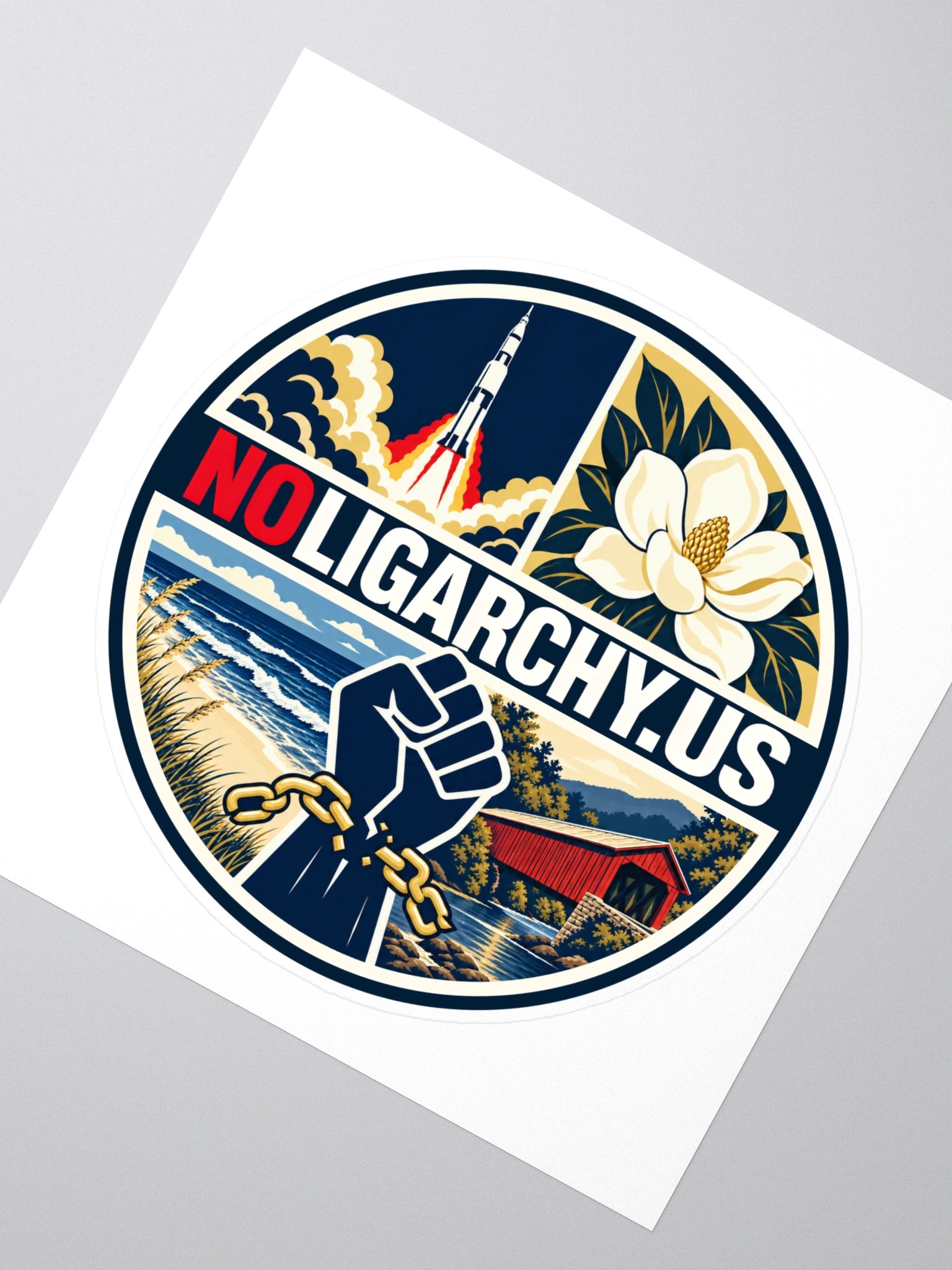 Alabama NOLIGARCHY.US sticker product image (2)