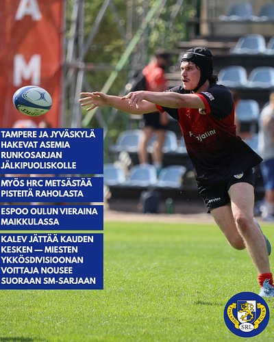 Tampereen Rahola täyttyy lauantai-iltapäivänä rugbysta, kun Jyväskylä RC saapuu päättämään naisten SM-sarjan runkosarjan alku...