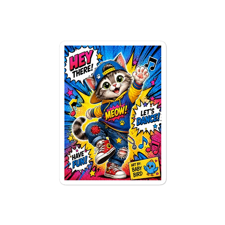 Baby Bird's Dancing Kitty Sticker product image (2)