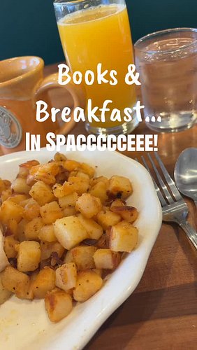 Books & Breakfast. Started a book l’ve had for a long time now and that l’ve been excited to get to! Just took a bit. 

#book...