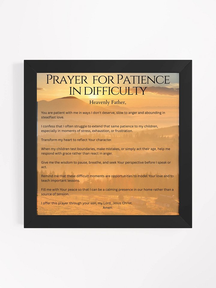Prayer for Patience in Difficulty - Square product image (1)