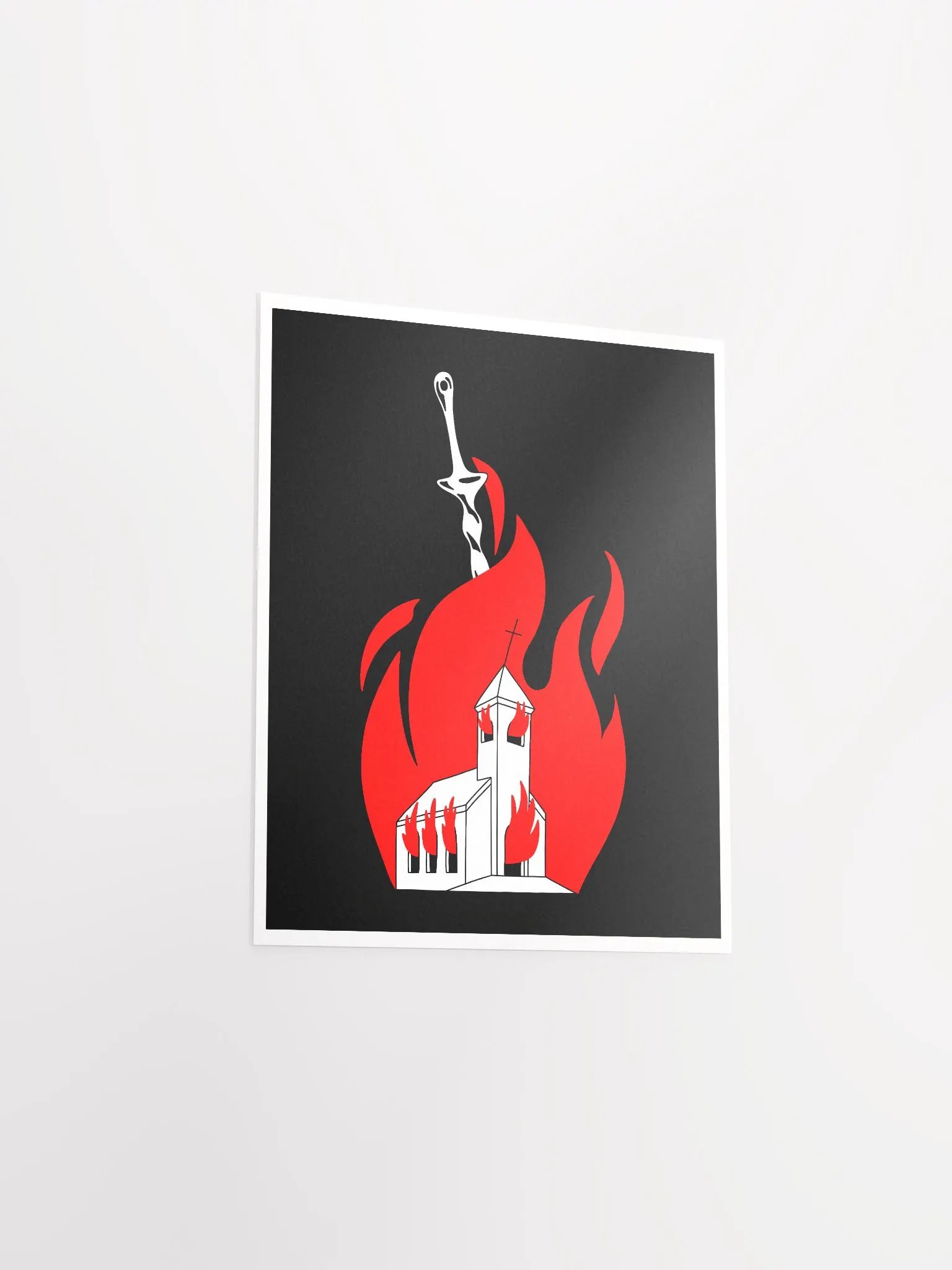 Bonfire Church Print product image (3)