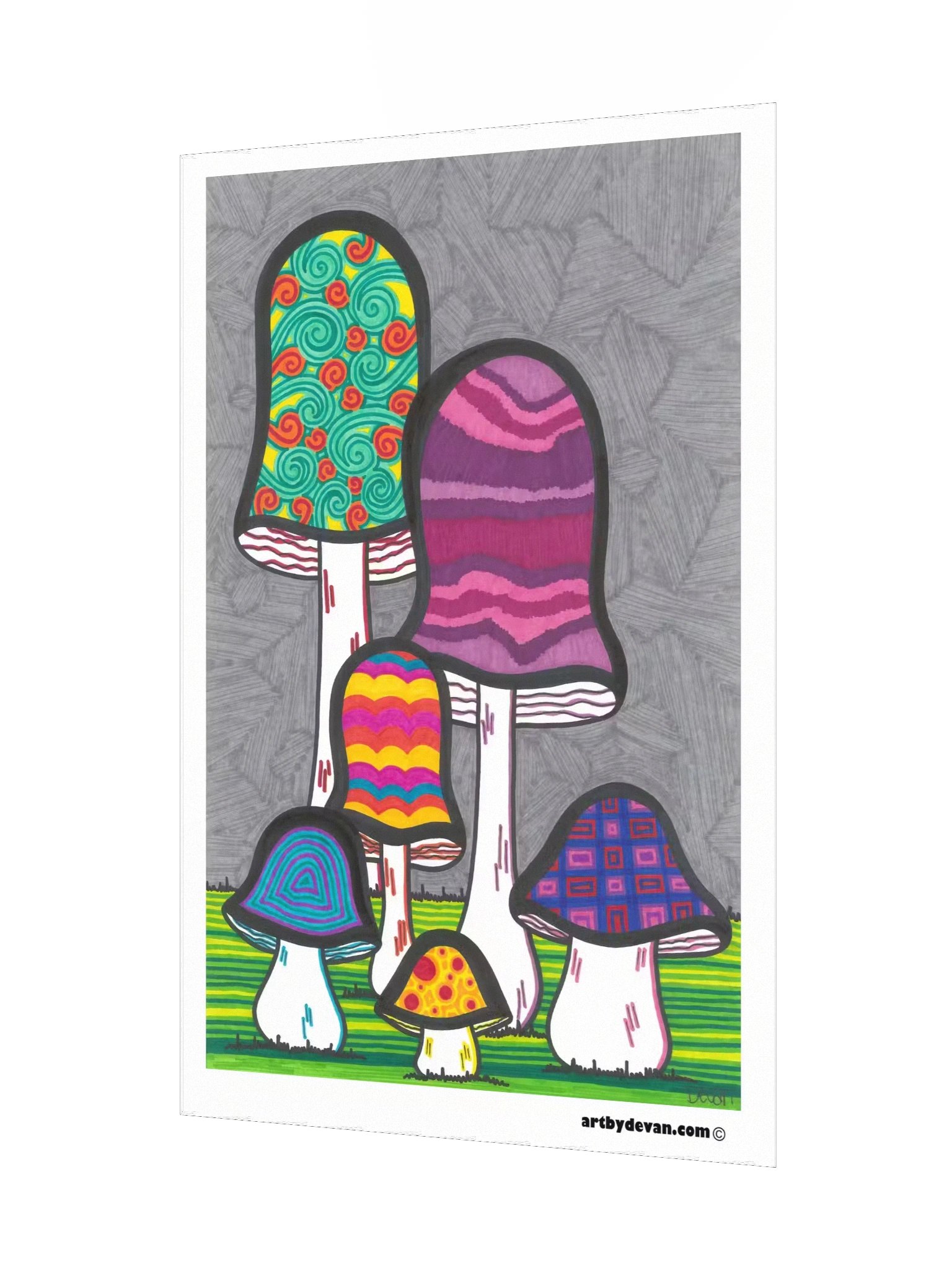 Art Print: Funky Mushrooms product image (3)