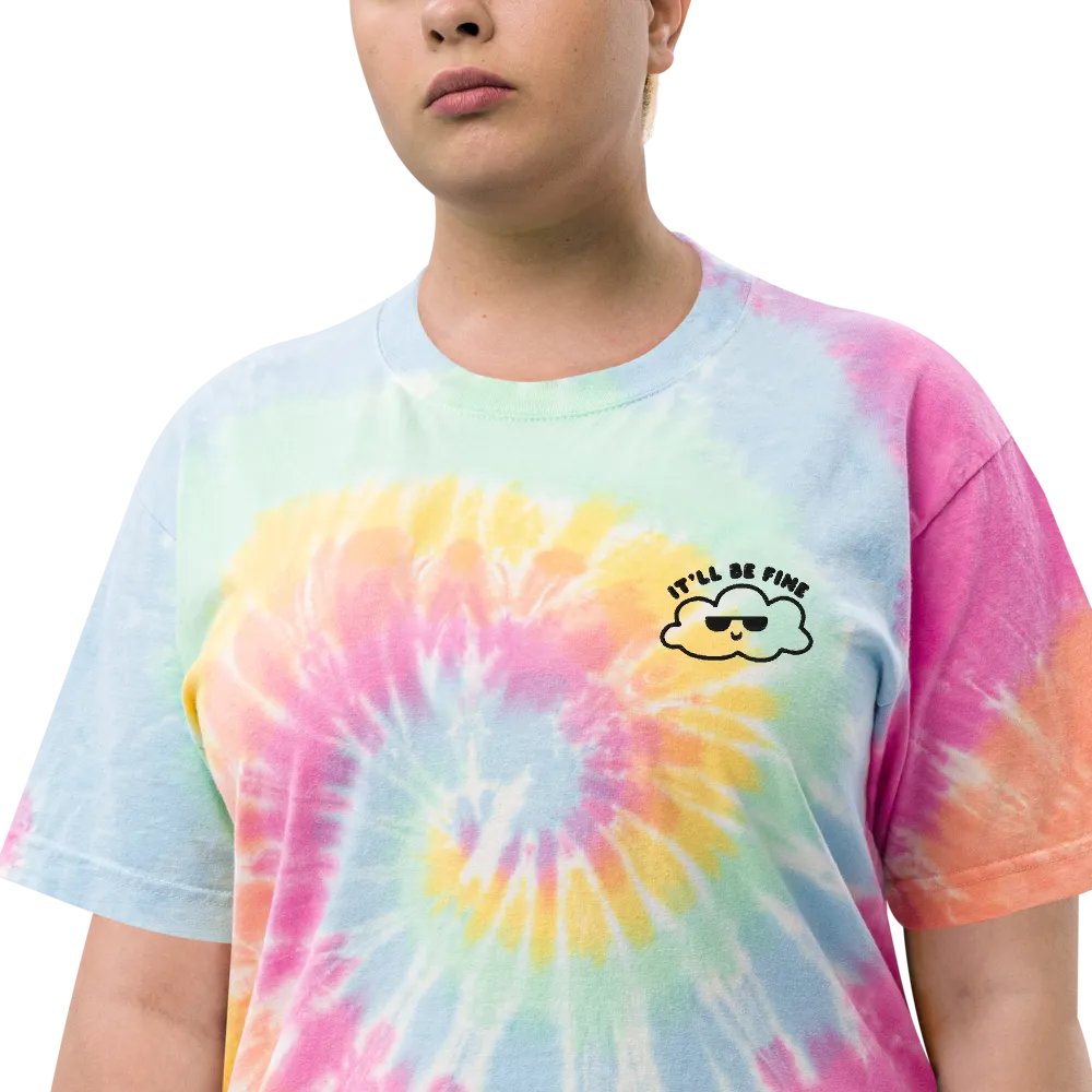 It'll Be Fine Tie Dye Tee - pastel (embroidered) product image (5)