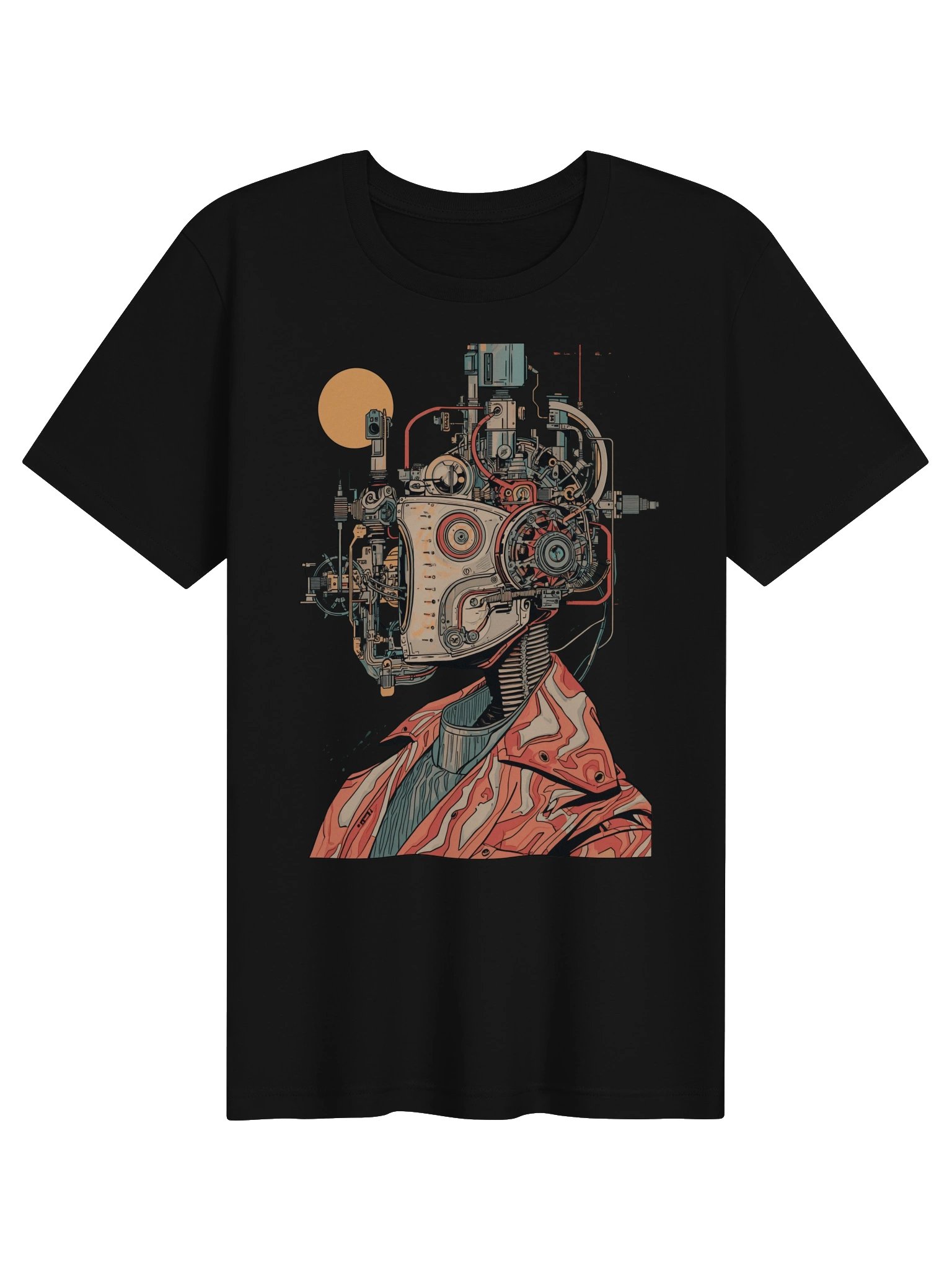 Retro Cyborg Profile Lightweight T-Shirt product image (1)