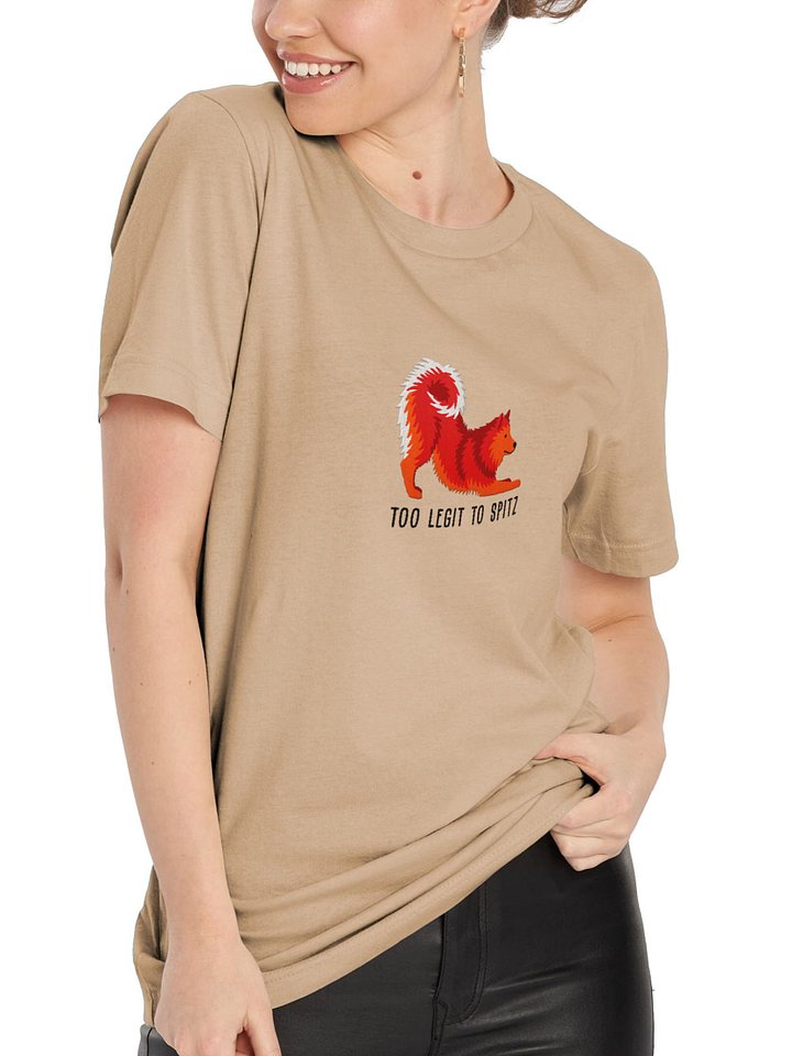 Too Legit to Spitz T-Shirt(Embroidered) of a Finnish Spitz(Red) product image (2)