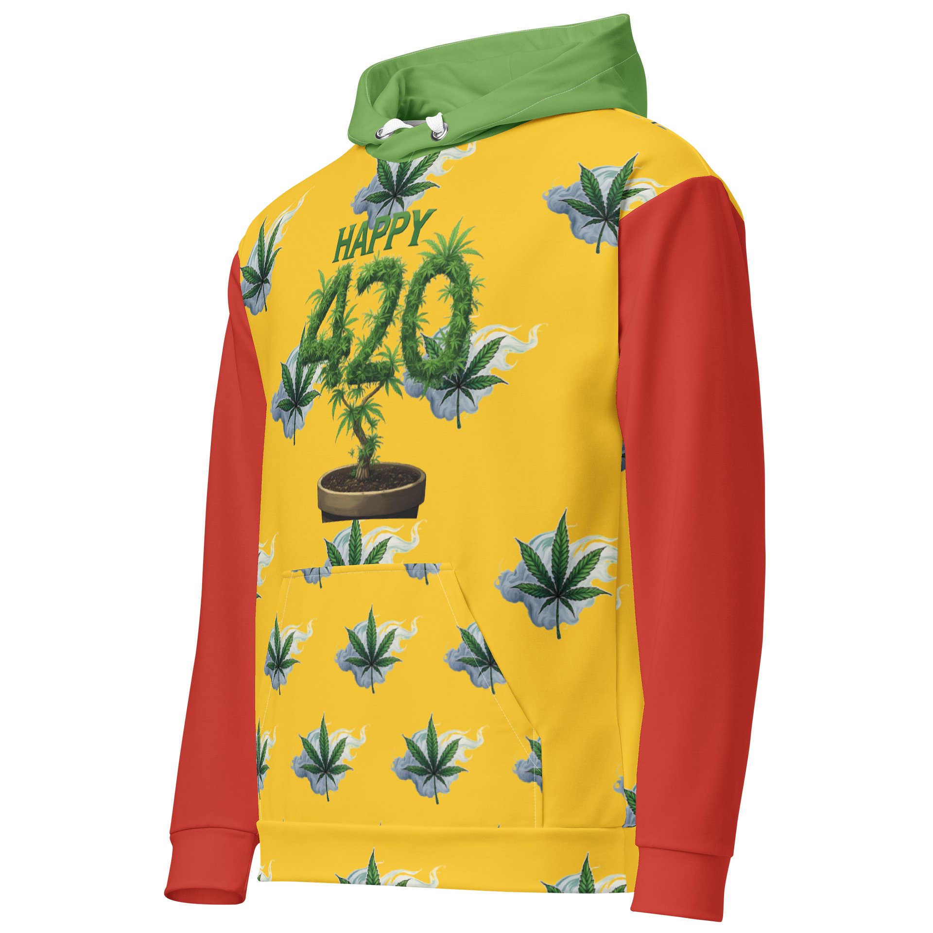 Happy 420 Leafy All-Over Hoodie product image (3)